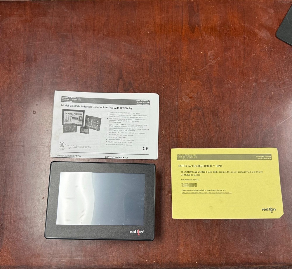 Red Lion Model CR 3000 Industrial Operator Interface with TFT Display