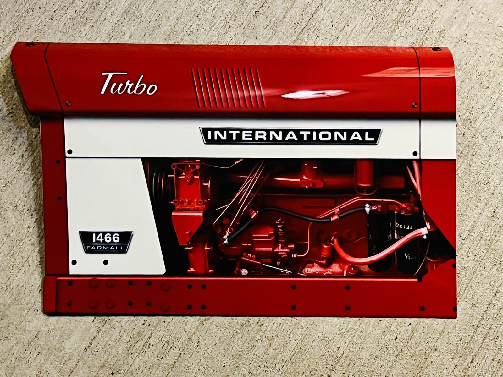 Wow!! Curved International 1466 Tractor Farm 3D Sign 5 Wall Art