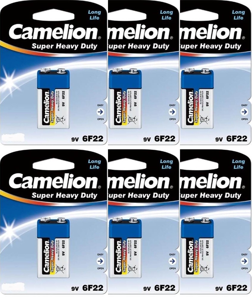 6 Heavy Duty 9v 9 Volt Batteries