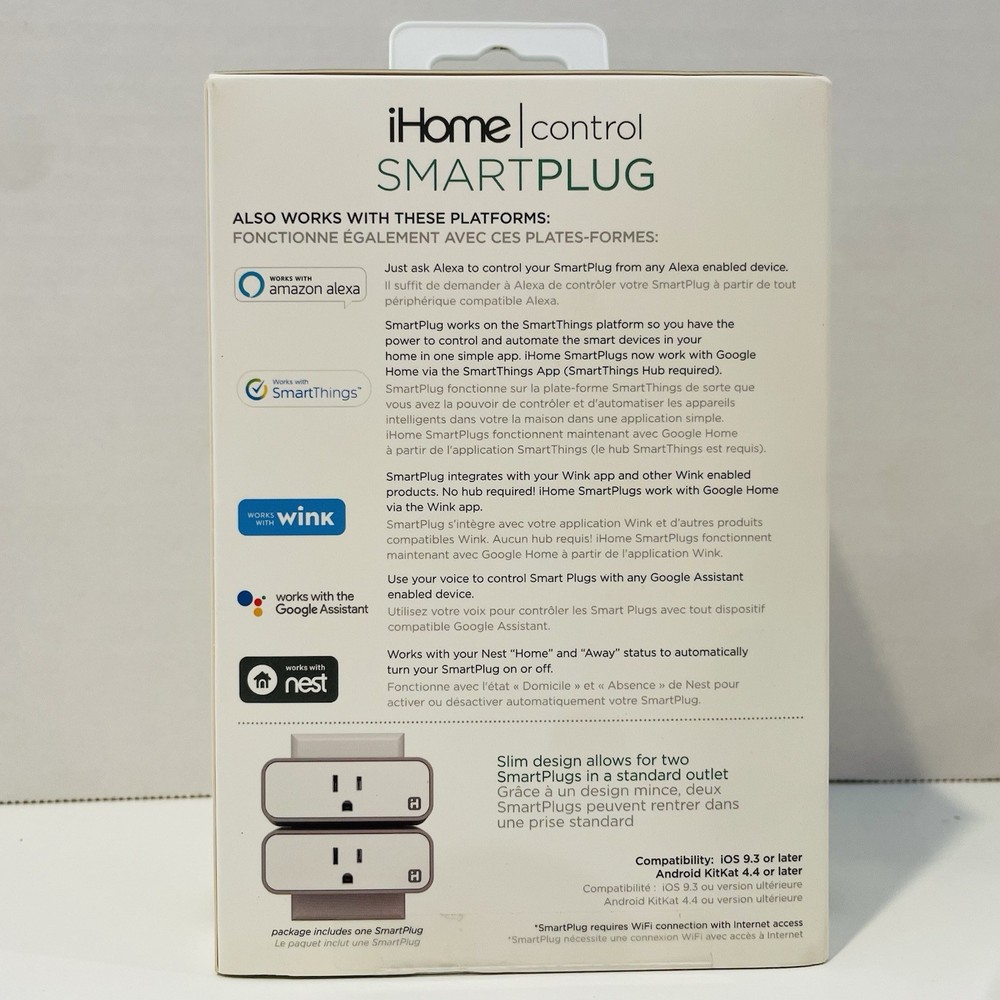 iHome iSP6XC Wifi Smartplug Home Bedroom String Light for iOS or Android