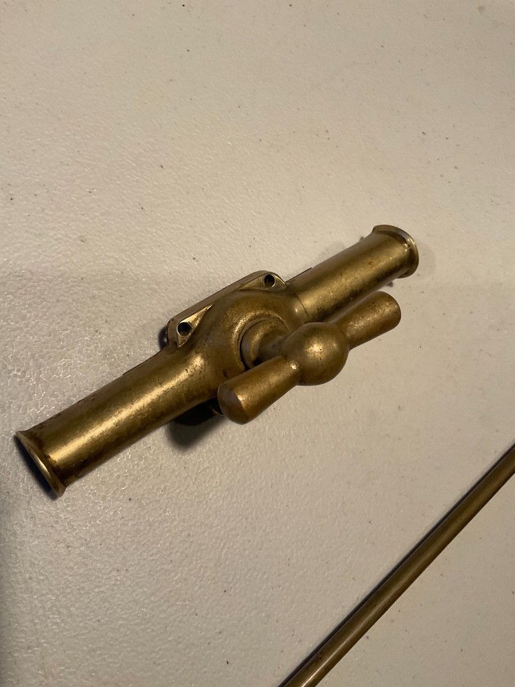 Antique Victorian Solid Brass Double Door Bolt Lock Set