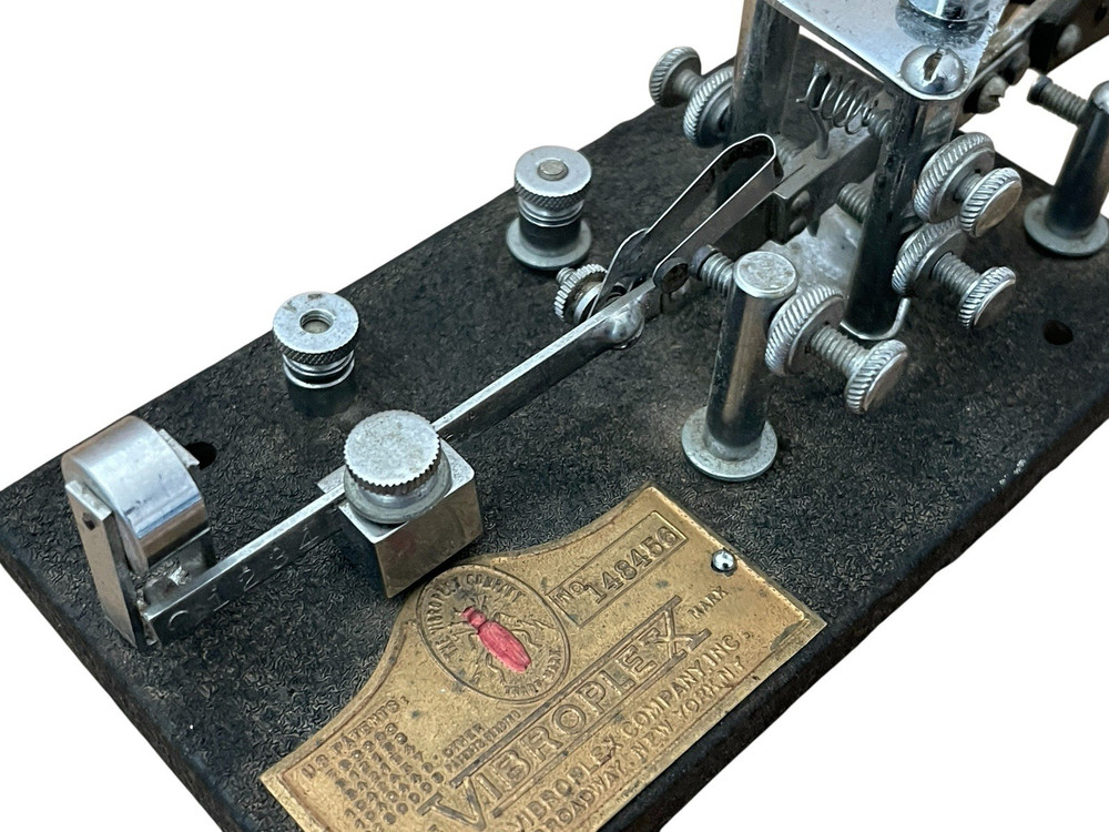 Vibroplex Champion Bug Morse Code Telegraph Key SN 148456 Ham Radio 1939-40s