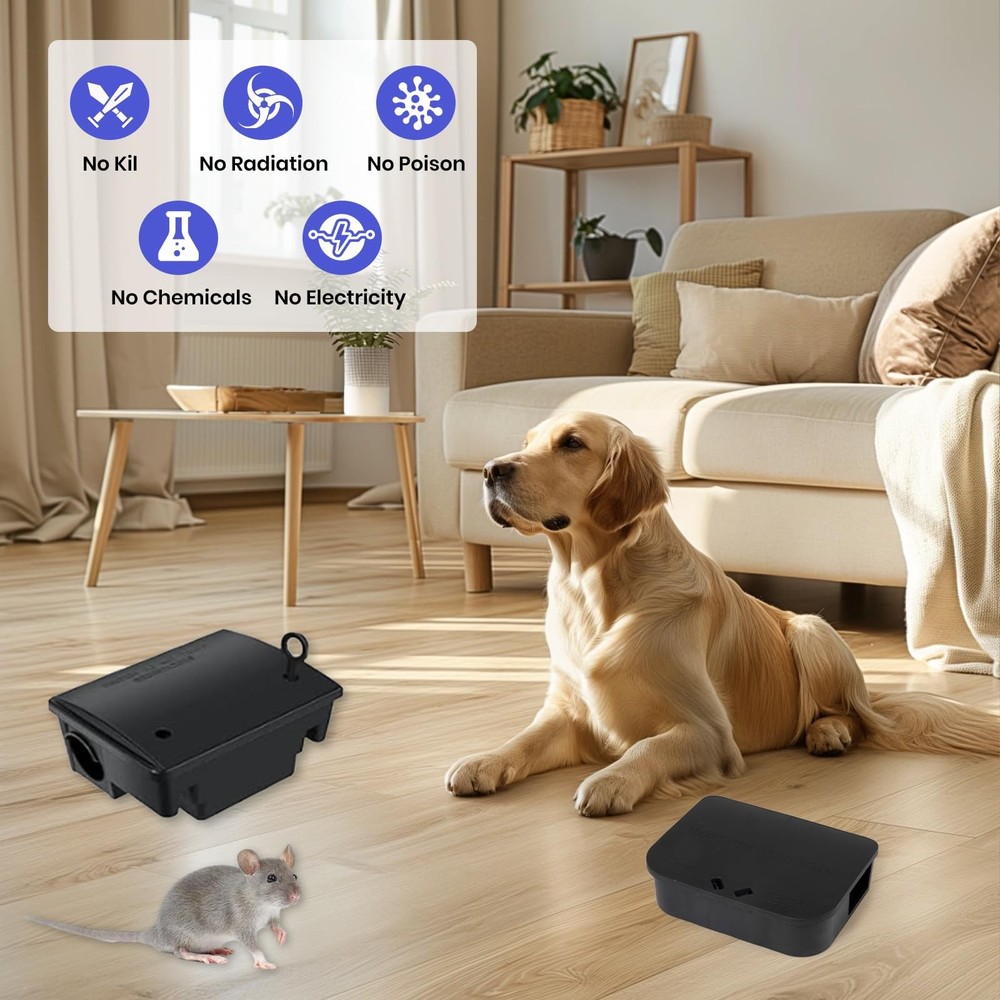 12 Pack Key–Required Rat Stations & Stations – 6 Large & 6 Compact, Lockable ...