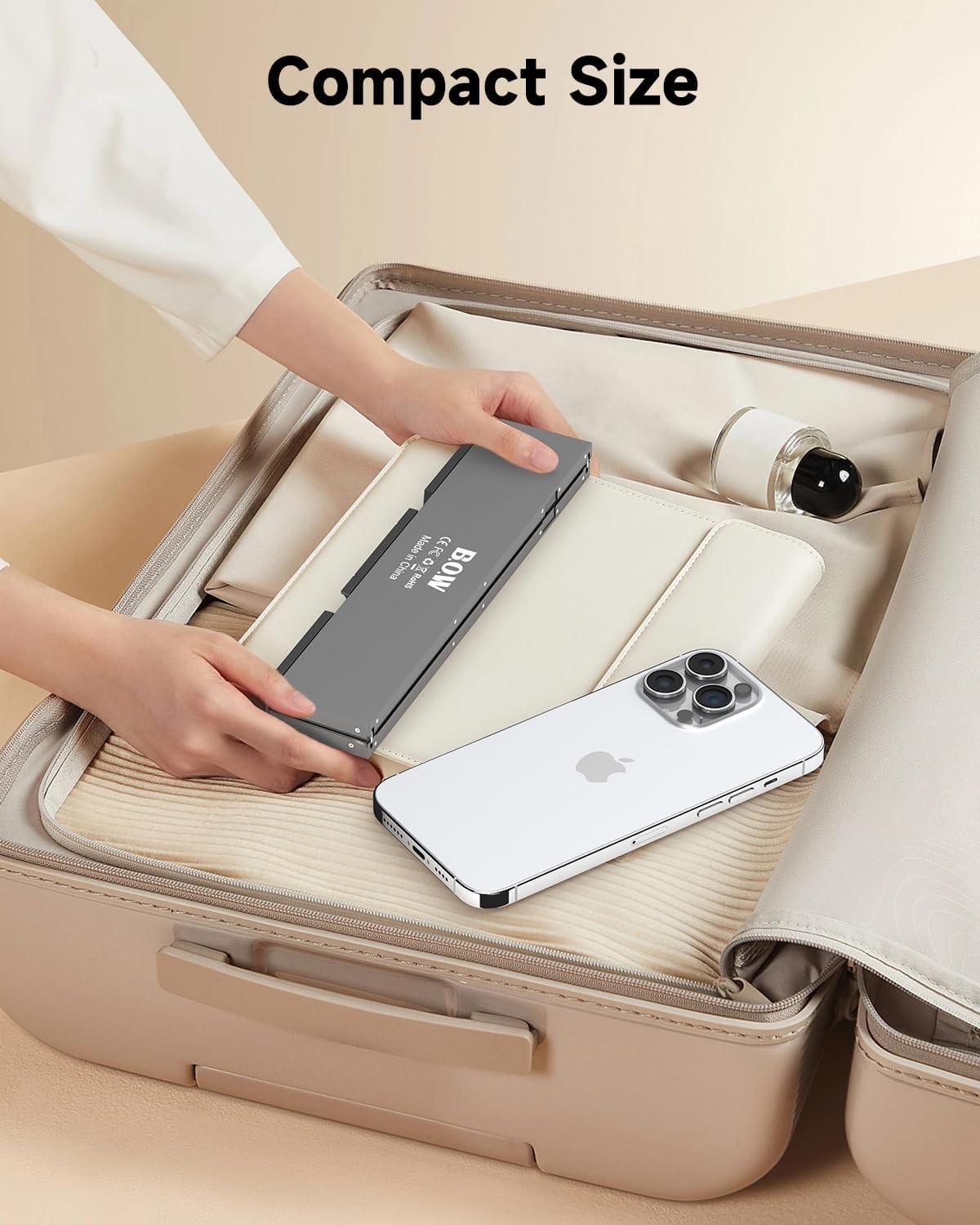 Mini Foldable Aluminum Bluetooth Keyboard for iPad Air Pro iPhone Android Phone