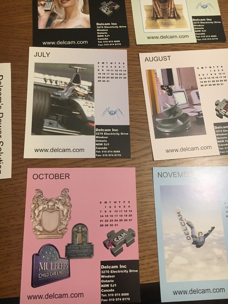 Delcam / Delcam’s Power Solution CD 2001 Calendar Cards Inside CD Case Autodesk