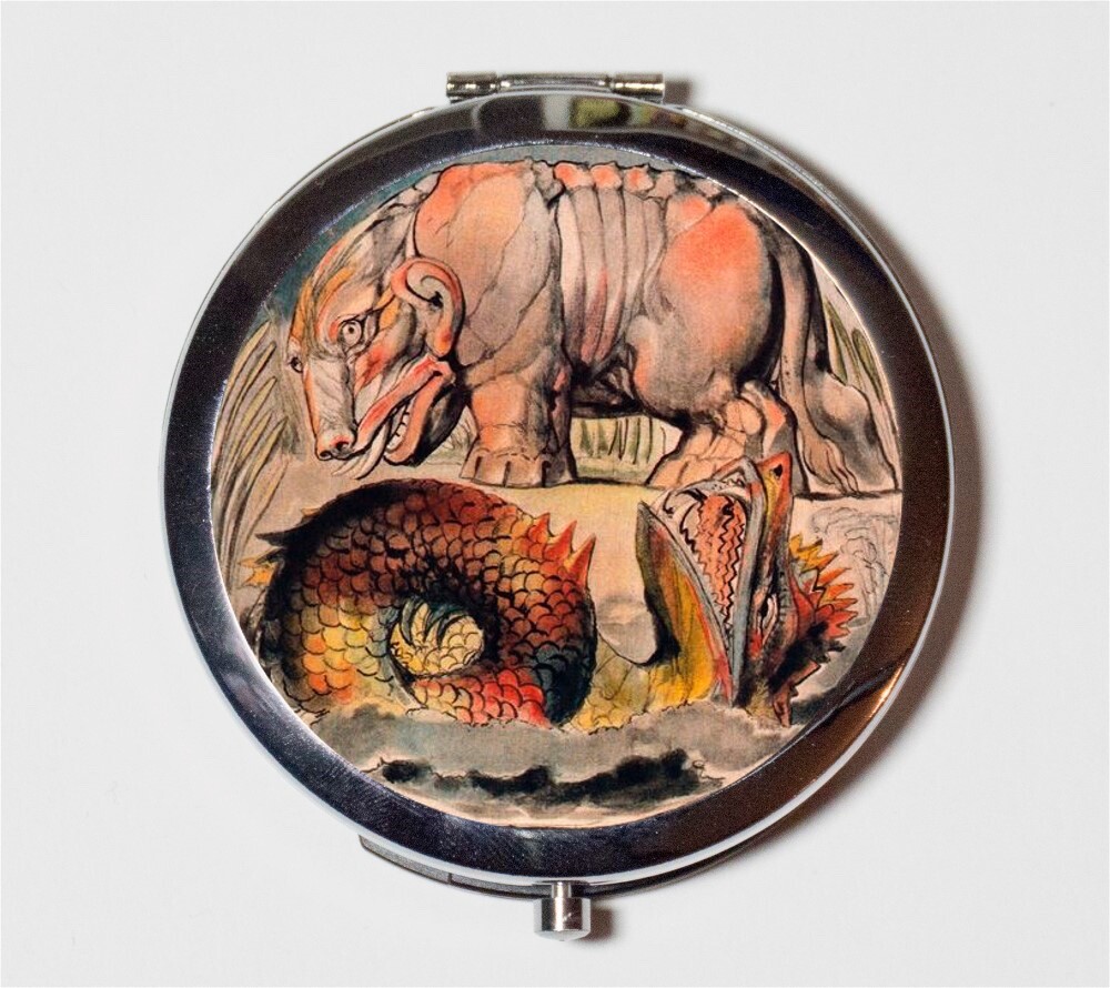 William Blake Leviathan Compact Mirror Make Up Pocket Mirror Cosmetics