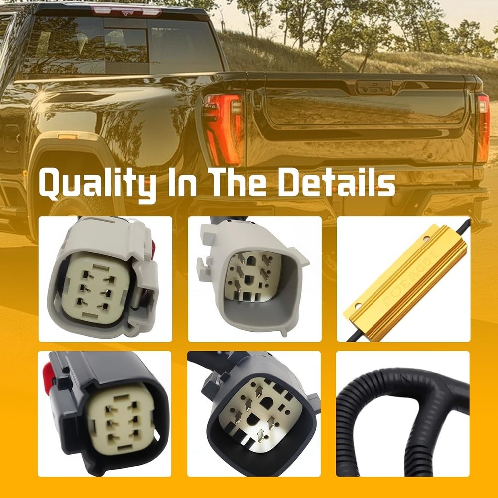 2 Pcs Tail Light Conversion Harness for LTZ 2016-2018 LED