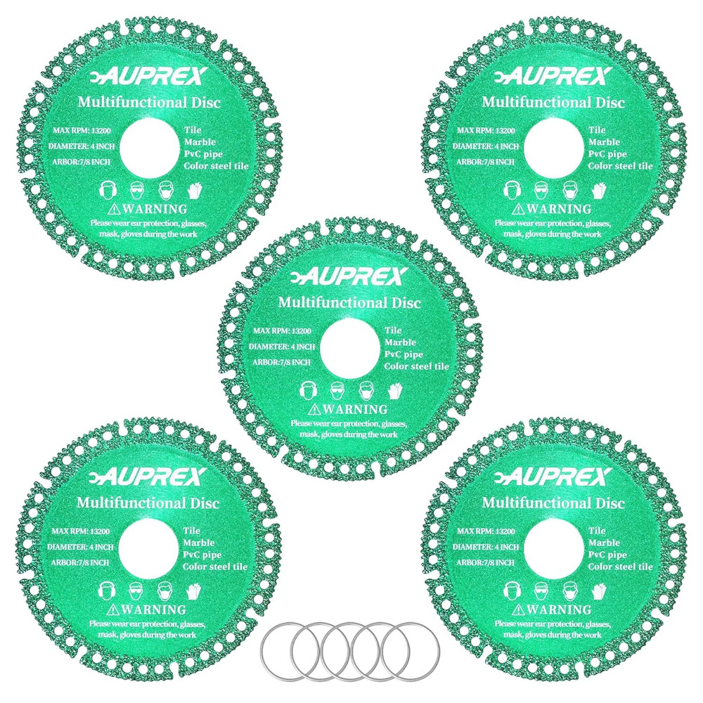 5 Pack 4 Inch Indestructible Disc for Grinder, 7/8" Arbor Angle Grinder Diamond