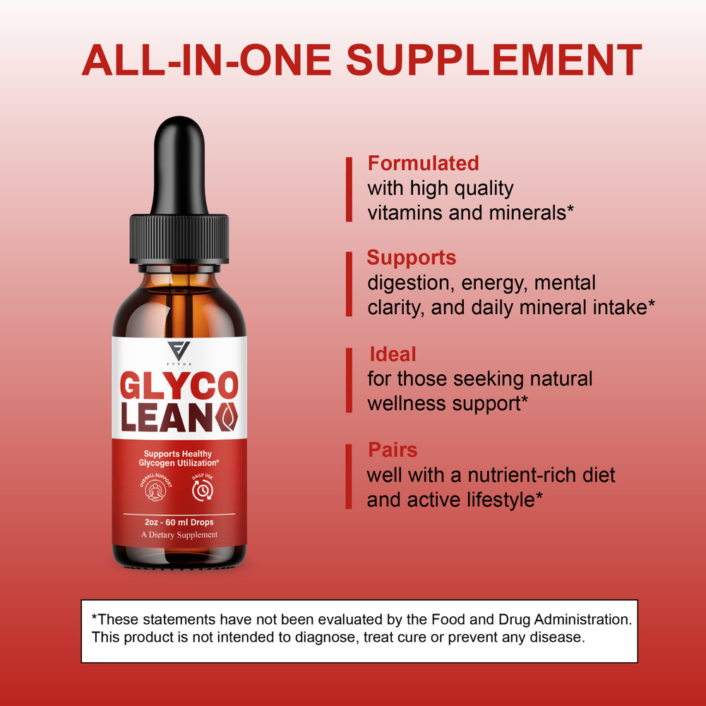 Glyco Lean Drops, GlycoLean Premium Liquid Drop Supplement (2oz)