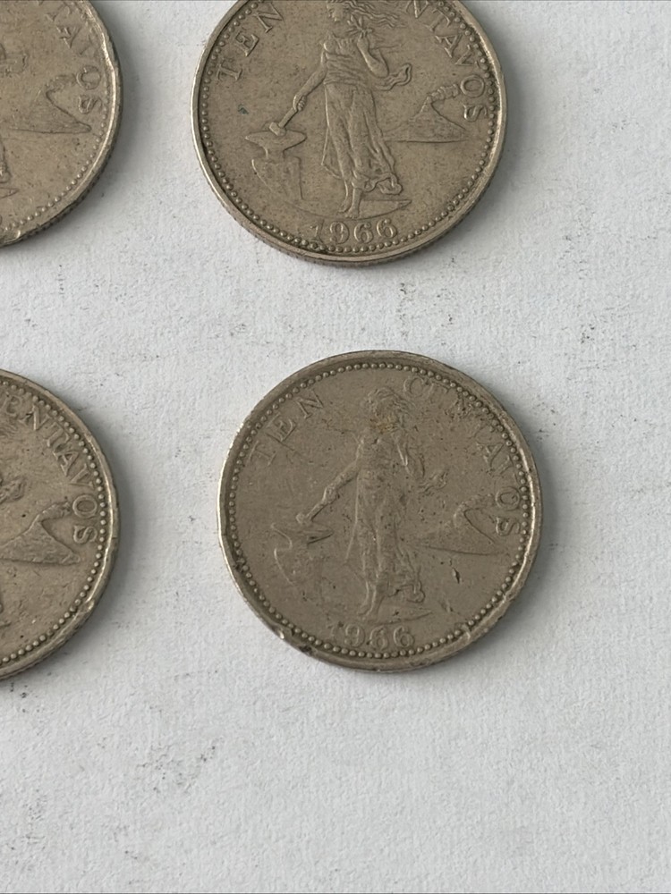 1966 Philippines Coins-10 Centavos-Circulated