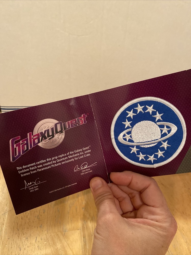 GALAXY QUEST Prop Replica Emblem Patch Loot Crate