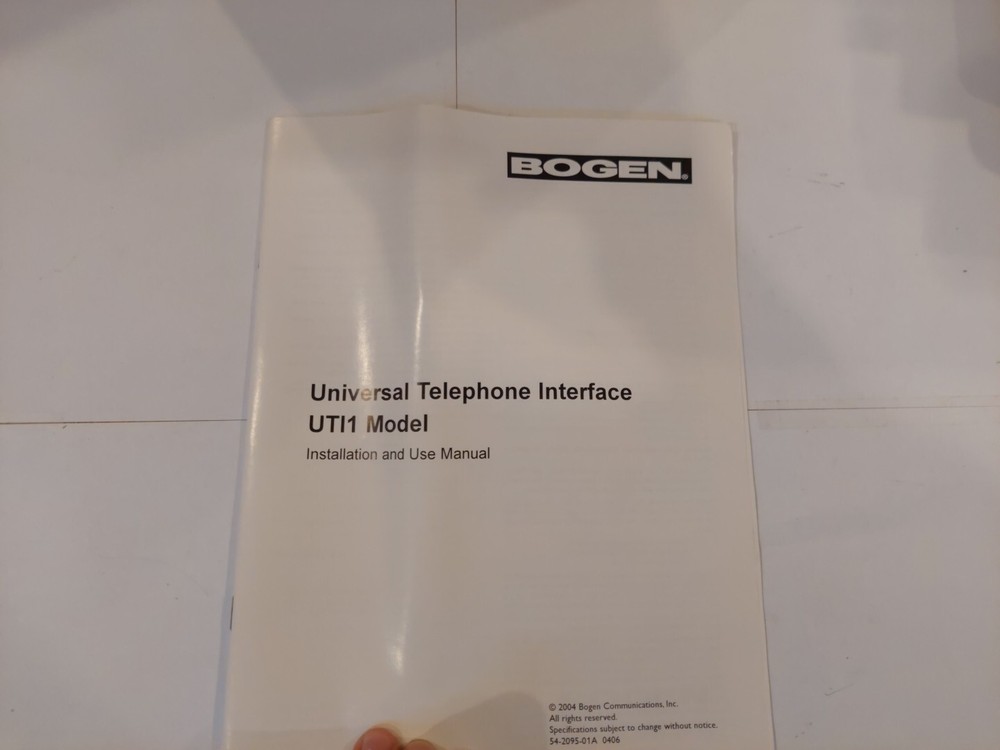 Bogen UTI1 Single Zone Paging Controller