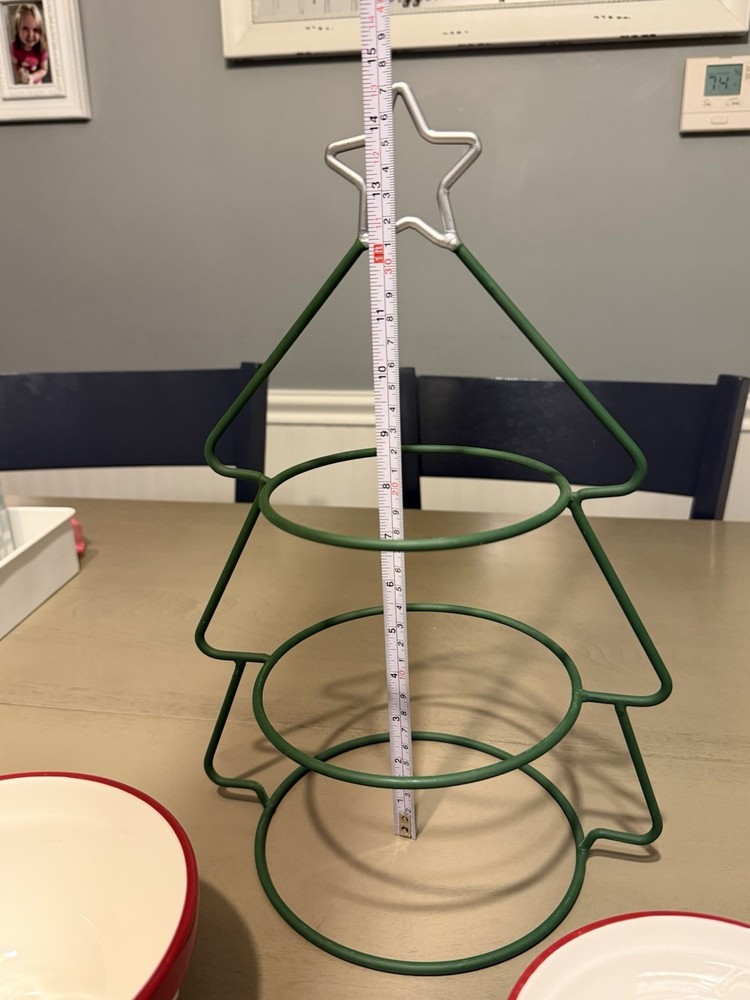 ST. NICHOLAS SQUARE 2-TIER CHRISTMAS TREE TABLE SERVER