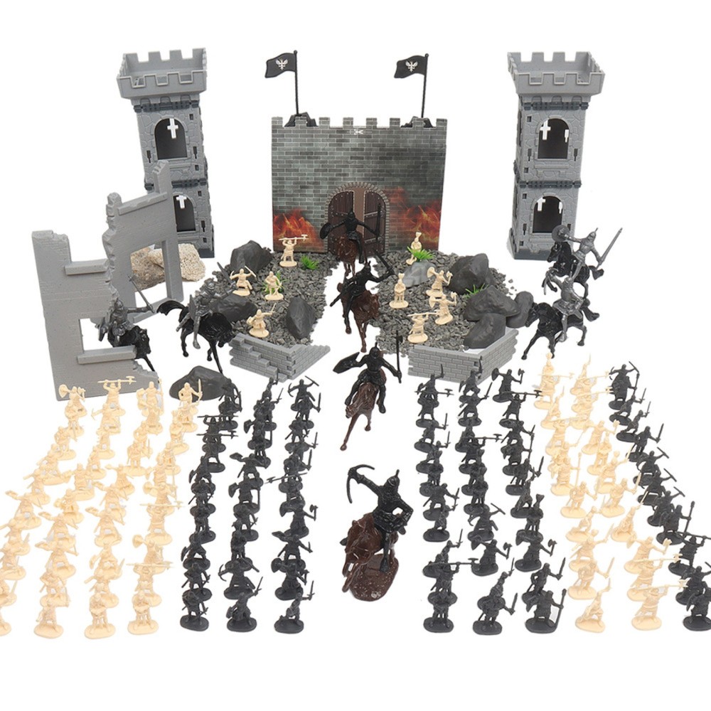 Simulation Soldier Static Model Castle Ruins Model For Decorative Display Toy