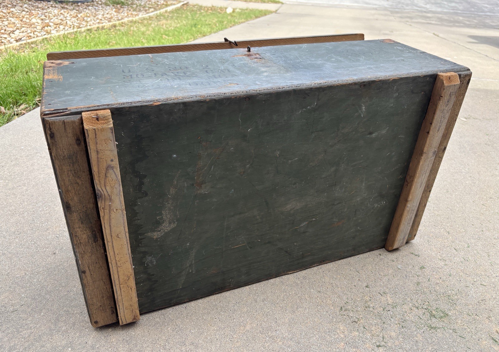 WWII USMC Military Transit Chest - MCAS Mojave California Markings - Rare 1940s