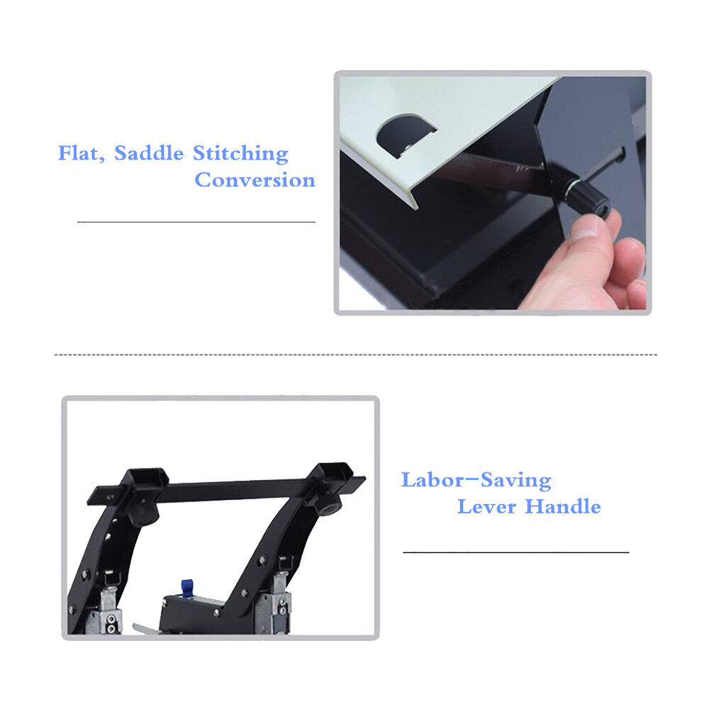 Manual Desktop Stitcher Double Stapler Staple Binder Flat/Saddle Binding Machine