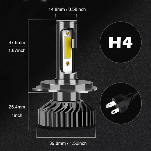 For Ski-Doo Freeride 800R E-TEC 2012-2017 9003 6000K White LED Headlight 2 Bulbs