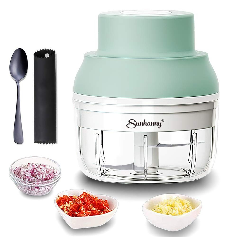 Electric Garlic Chopper Mini, Garlic Masher Crusher, Food Processor Small wit...