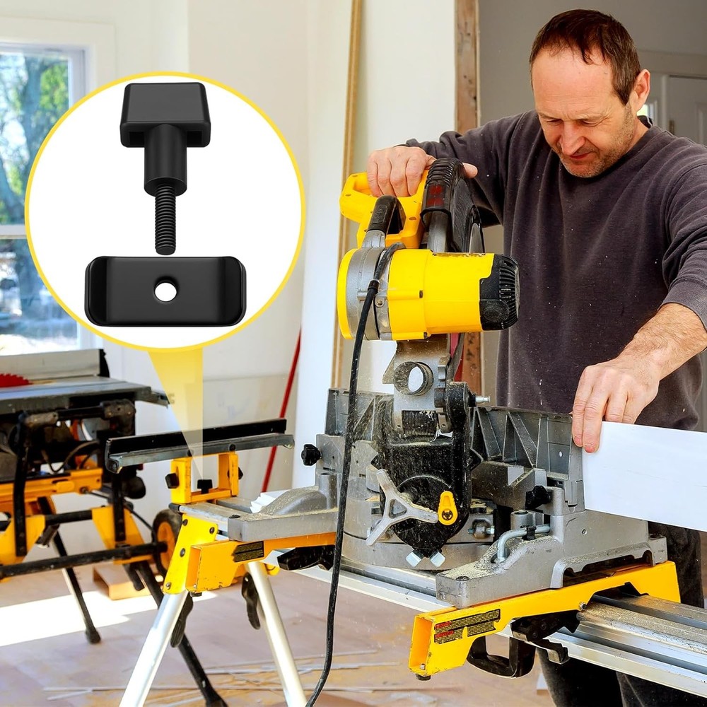 4 Set Miter Saw Thumb Screw Replacement Stand Brackets Mounting Base Hinge Parts