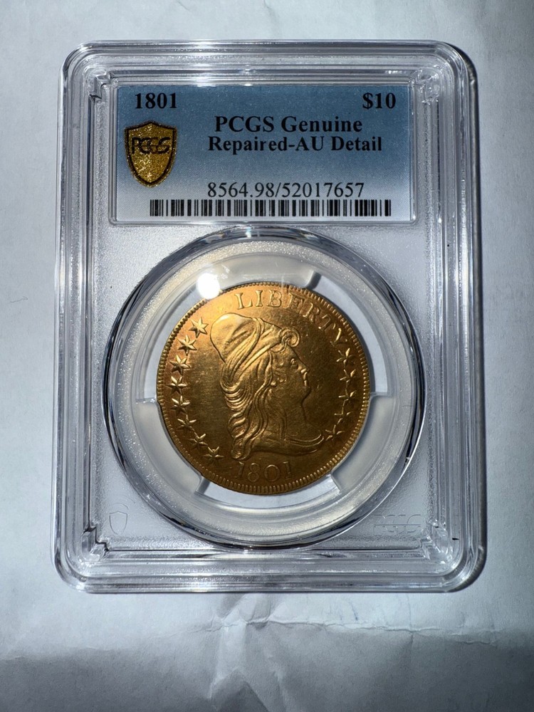 1801 $10 Gold Draped Bust PCGS AU