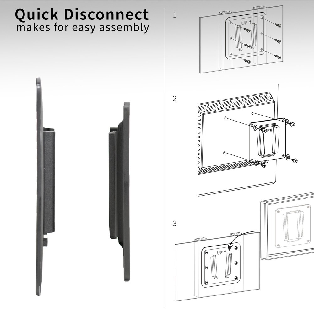 VIVO Anti-Rust Quick Release Plastic Polymer RV TV Mount Set