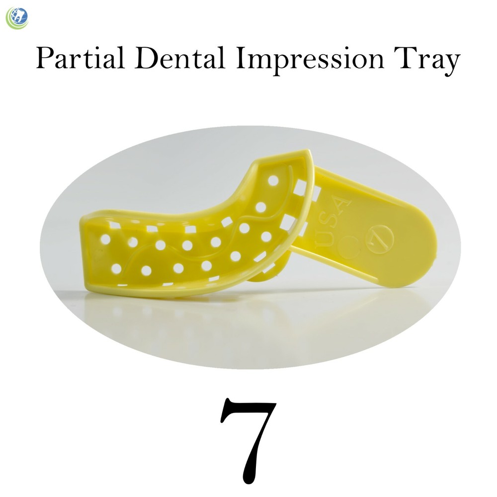 36 Pcs Dental Disposable Impression Trays Perforated Autoclavable Partial #7