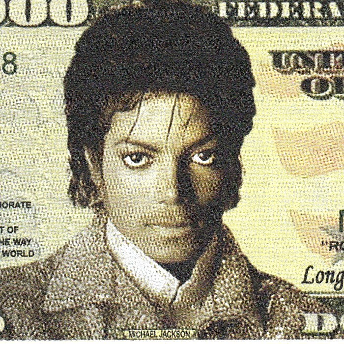 Michael Jackson Million Dollar Bill Play Funny Money Novelty Note + FREE SLEEVE