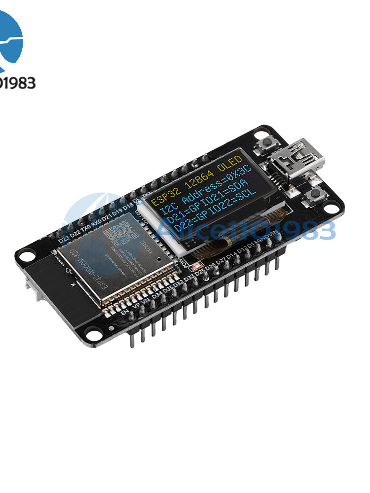 0.96" ESP32 ESP-WROOM-32D WIFI Bluetooth Development Board OLED CH340C Module