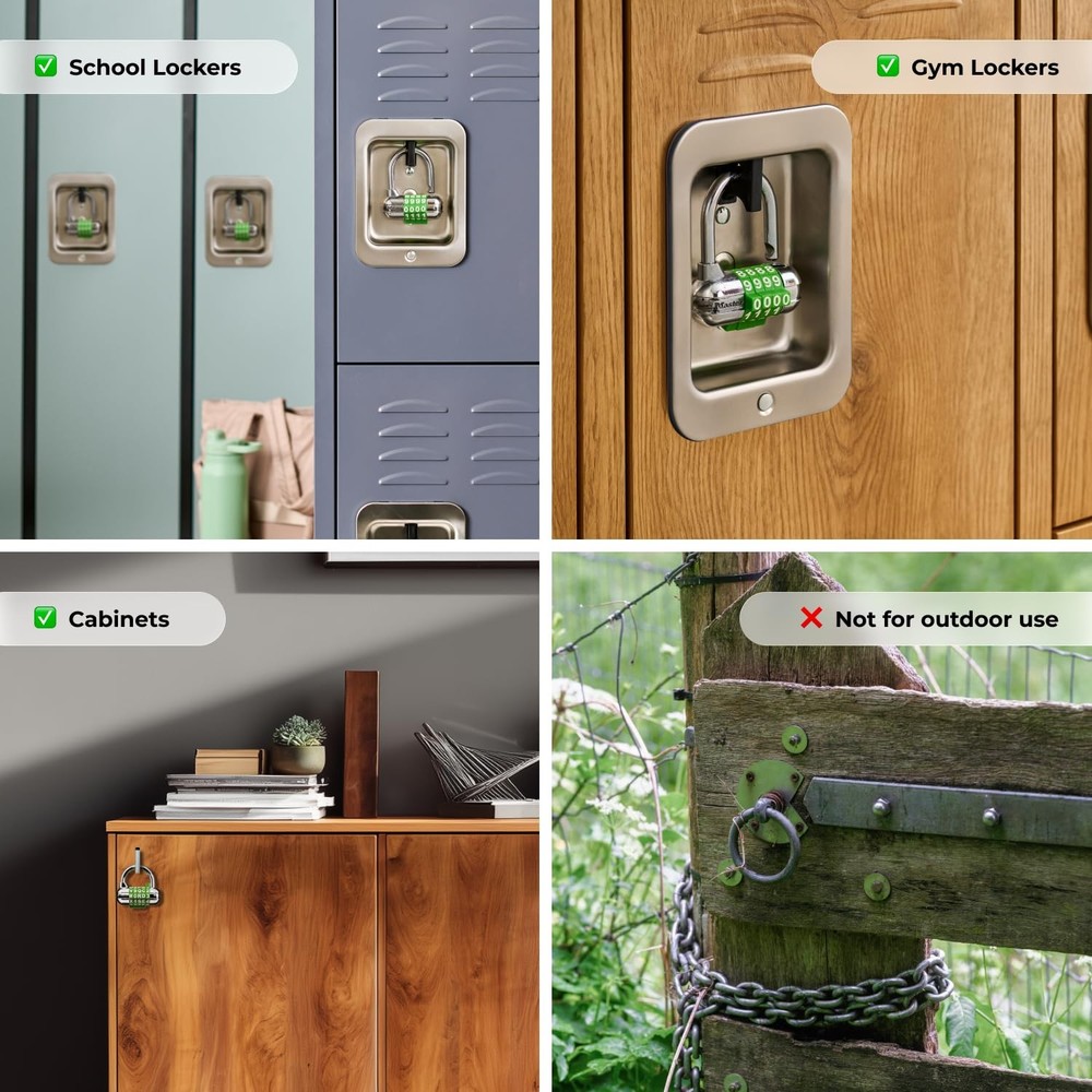 Master Lock 1534D 2-1/2in. Word Combination Assorted (Black, Silver, Red)