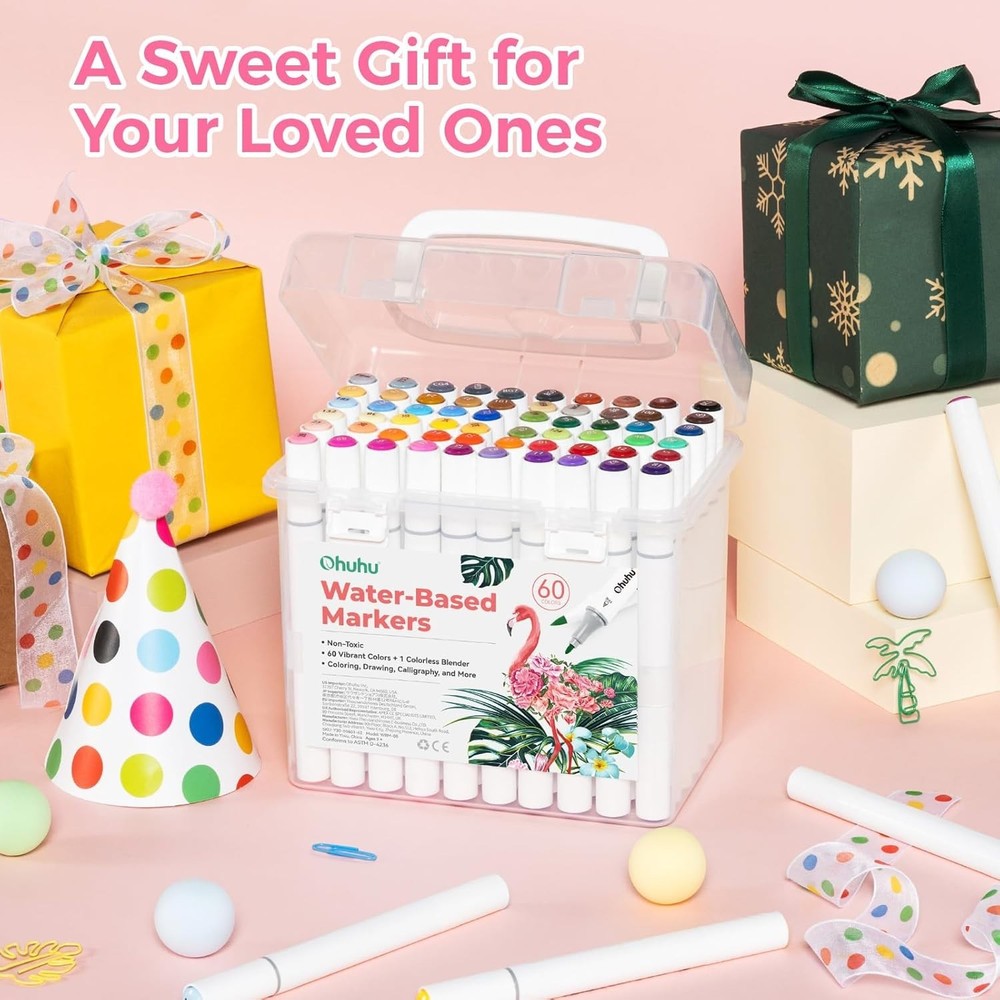 Non-Toxic Water-Based Coloring Markers Set