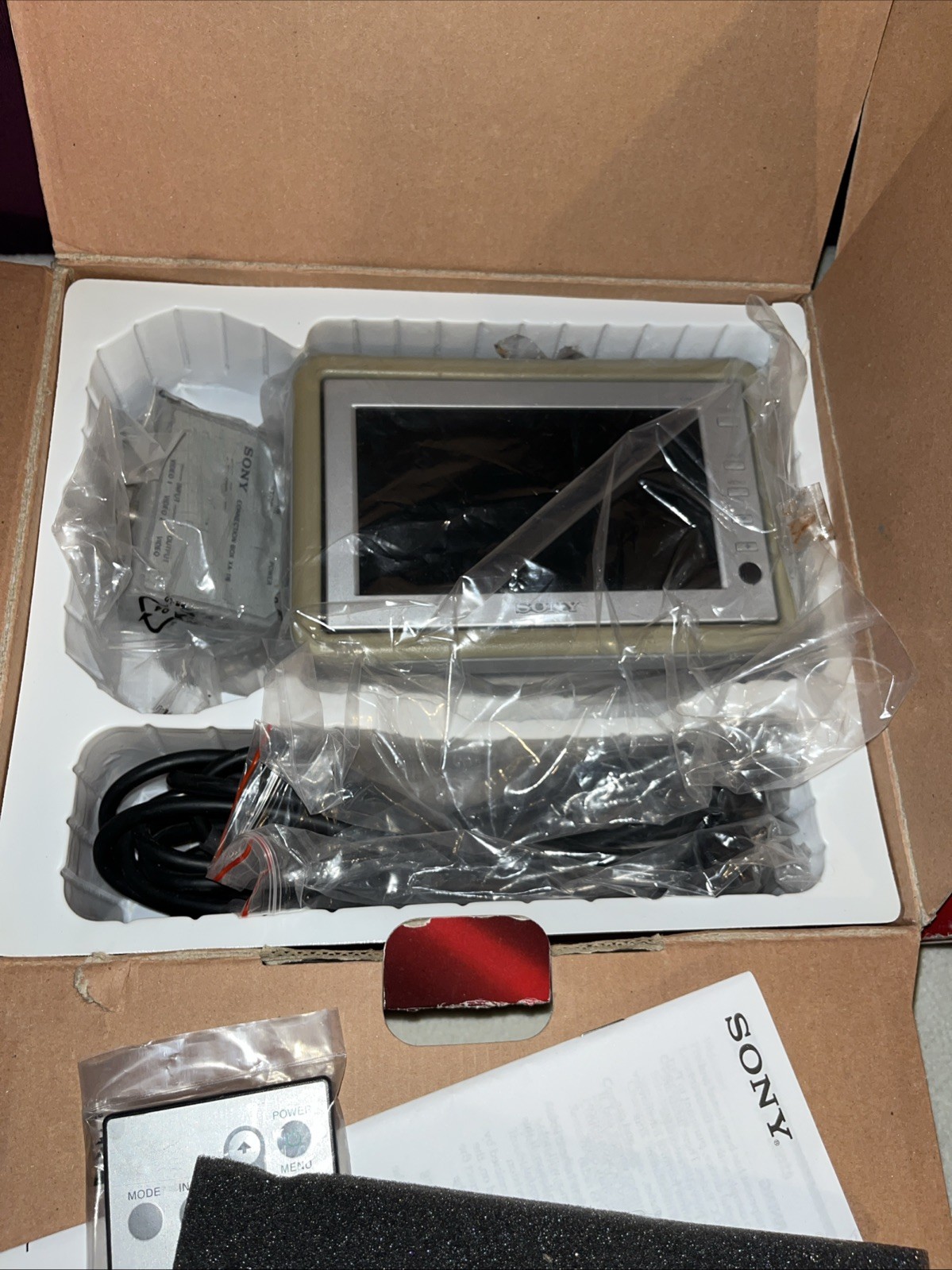 2 X Vintage Sony XVM-H6 Headrest Monitor 5.8” Wide Screen 2 X Remote Controls