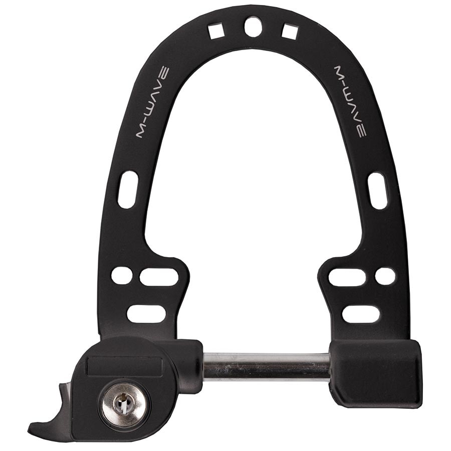 M-Wave Booster Frame Lock Black - Secure Bicycle Frame Lock with Key, Universal