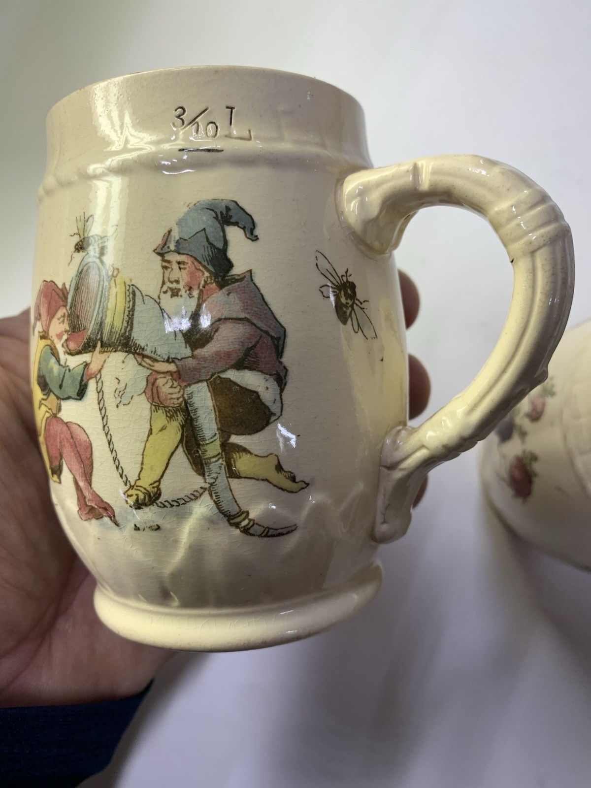 Antique Villeroy & Boch Mettlach Jug Mug Gnomes Read Description Geschutzt?