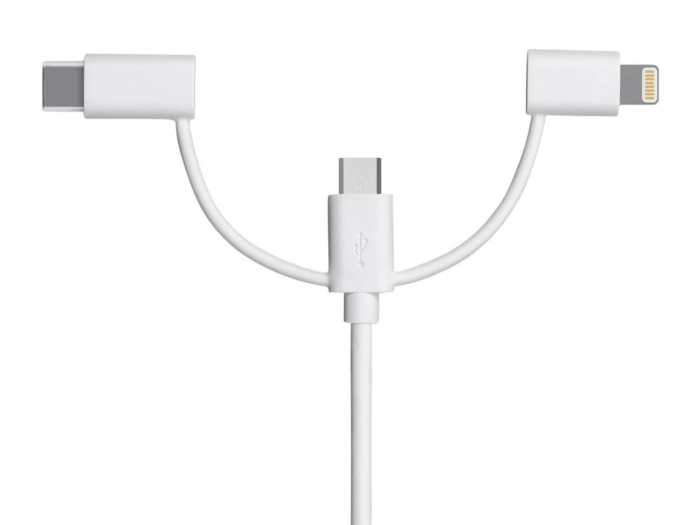Monoprice USB to Micro USB, USB Type-C & Lightning Cable MFi Certified, 3ft