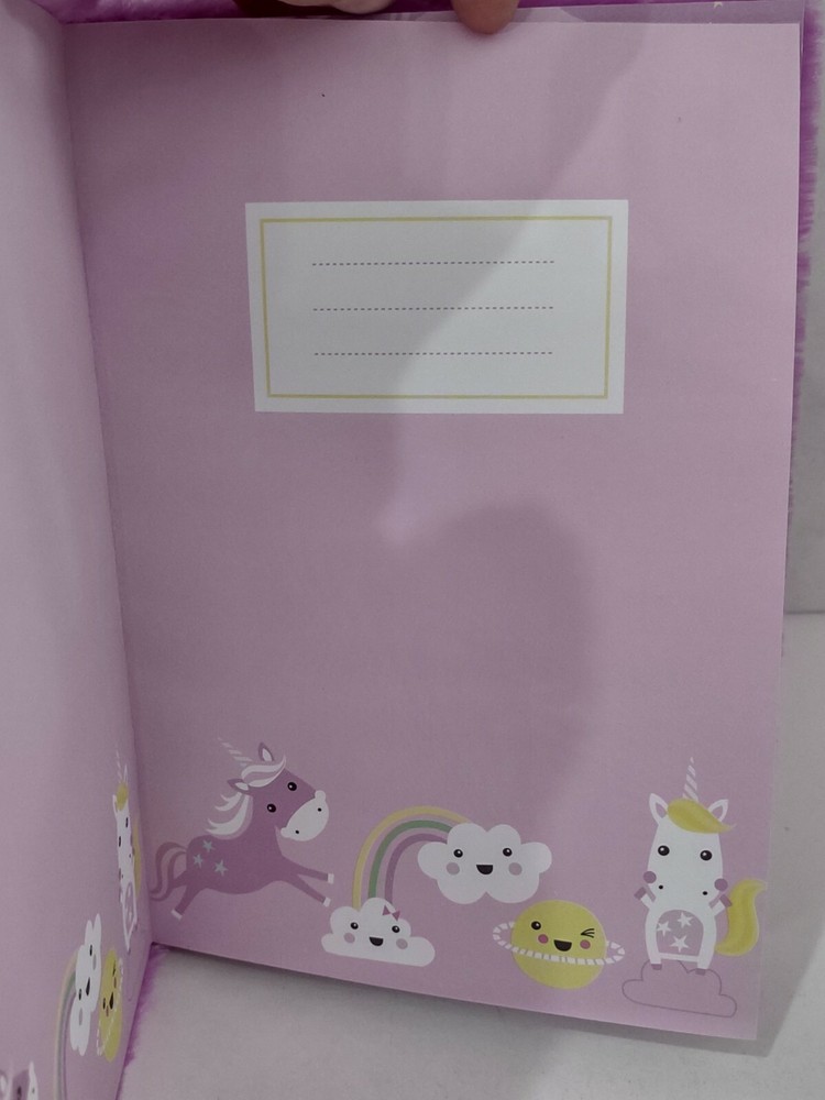 Unicorn Plush Notebook New