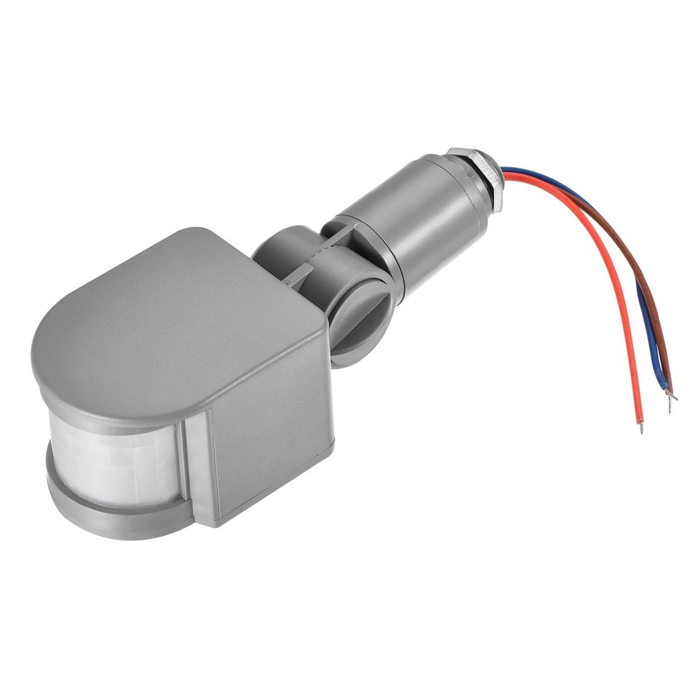 Motion Sensor AC110-240V Infrared PIR Detector Switch Wall Mount Gray