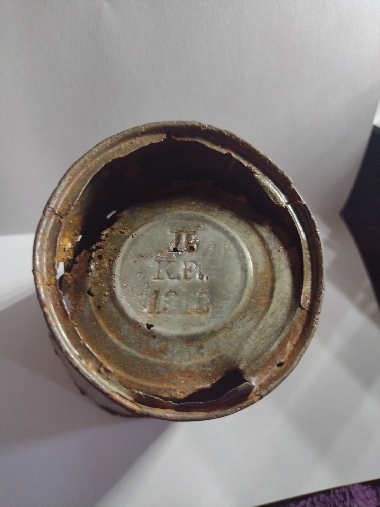 WW1 1915 Dated Relic Austrian Army Ration Tin