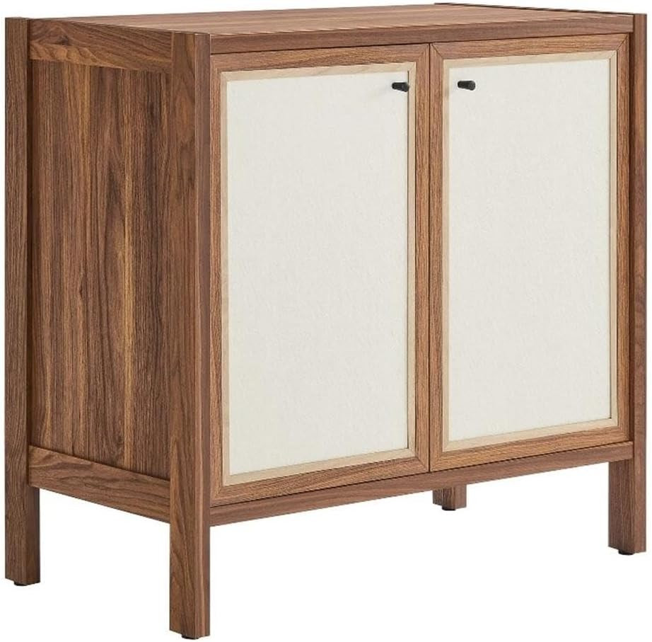 Capri 33" Walnut Sideboard - Mid-Century Modern Storage Cabinet