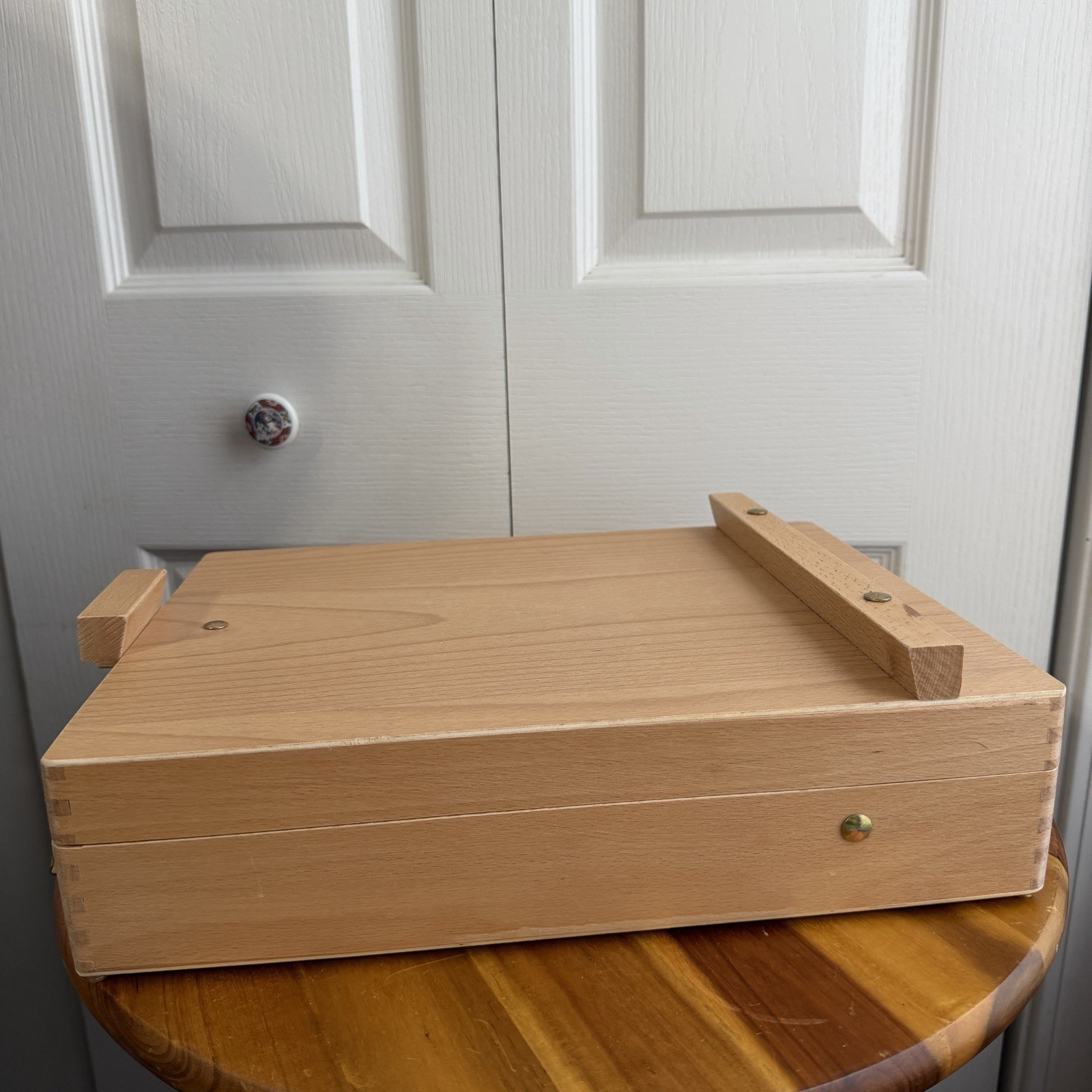 Wood Desktop Art Easel With Storage Travel Case Gifts Unisex Cottage Minimalist