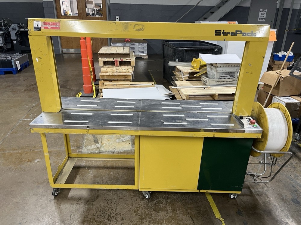 StraPack RQ-8 nylon strapping machine.