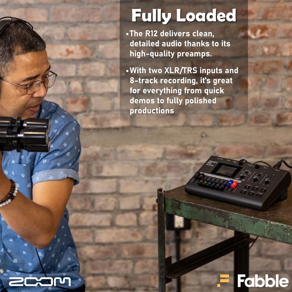 Zoom R12 MultiTrak Portable Recorder Bundle