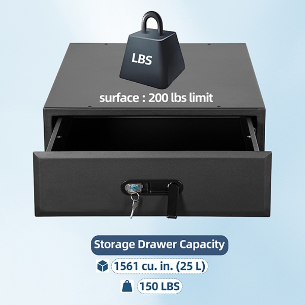 Cargo Drawer & Fridge Slide Mount for 15-25 Jeep Wrangler JK JL Ford Bronco 4-Dr