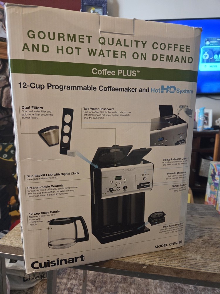 Cuisinart CHW-12 12-Cup Programmable Coffee Maker - Black/Stainless
