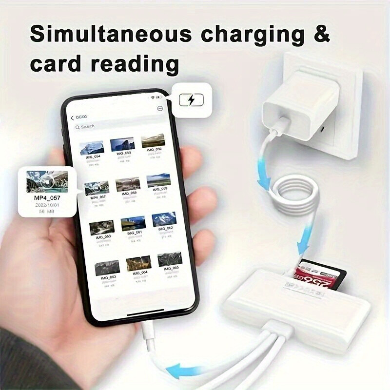 5 in 1 Memory TF/SD Card Reader TypeC USB3.0 OTG Adapter For iPhone/iPad/Samsung