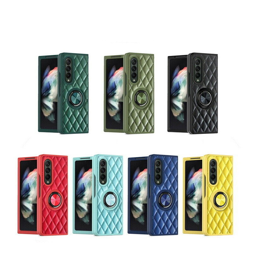 For Samsung Galaxy Z Flip3  ShockProof Leather Shockproof Ring Case Cover