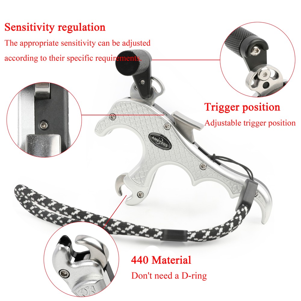Compound Bow Release Aid Thumb Trigger Adjustable Compound Bow Hunting Target