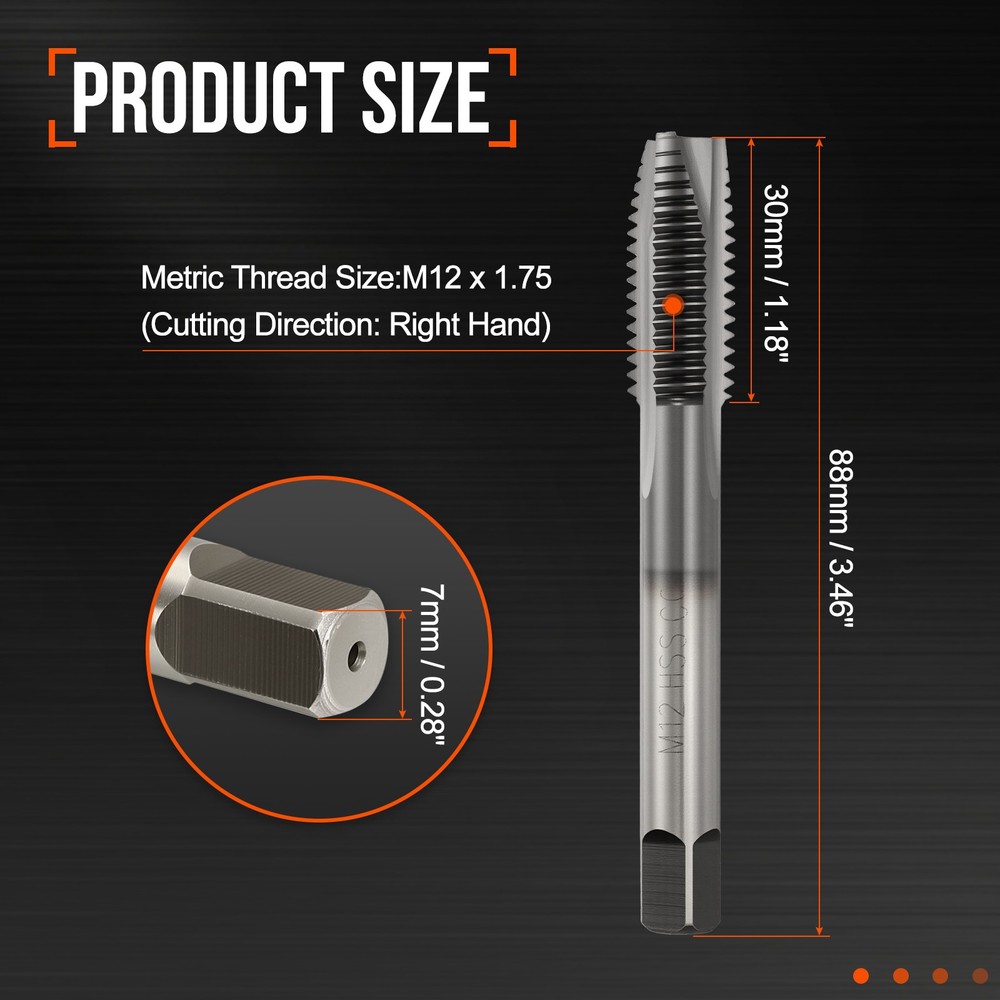 M12x1.75 Spiral Point Plug Threading Tap TICN Screw Tapping