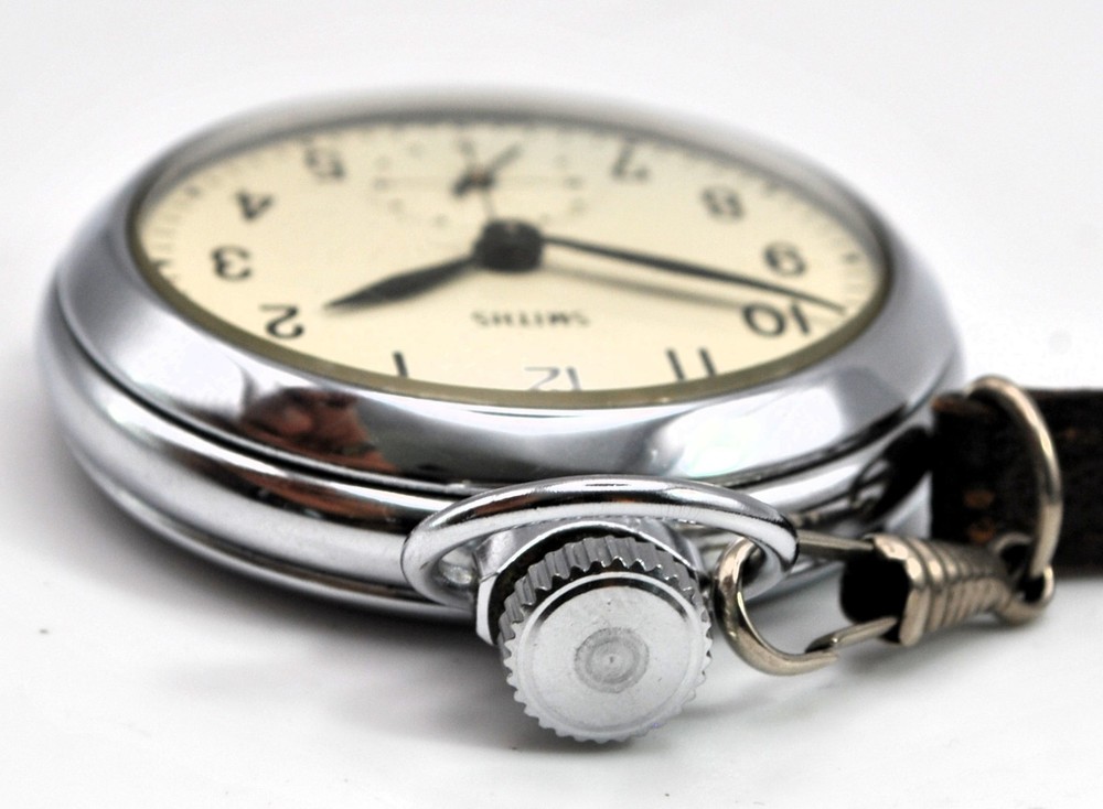 Smith chrome plated pocket watch