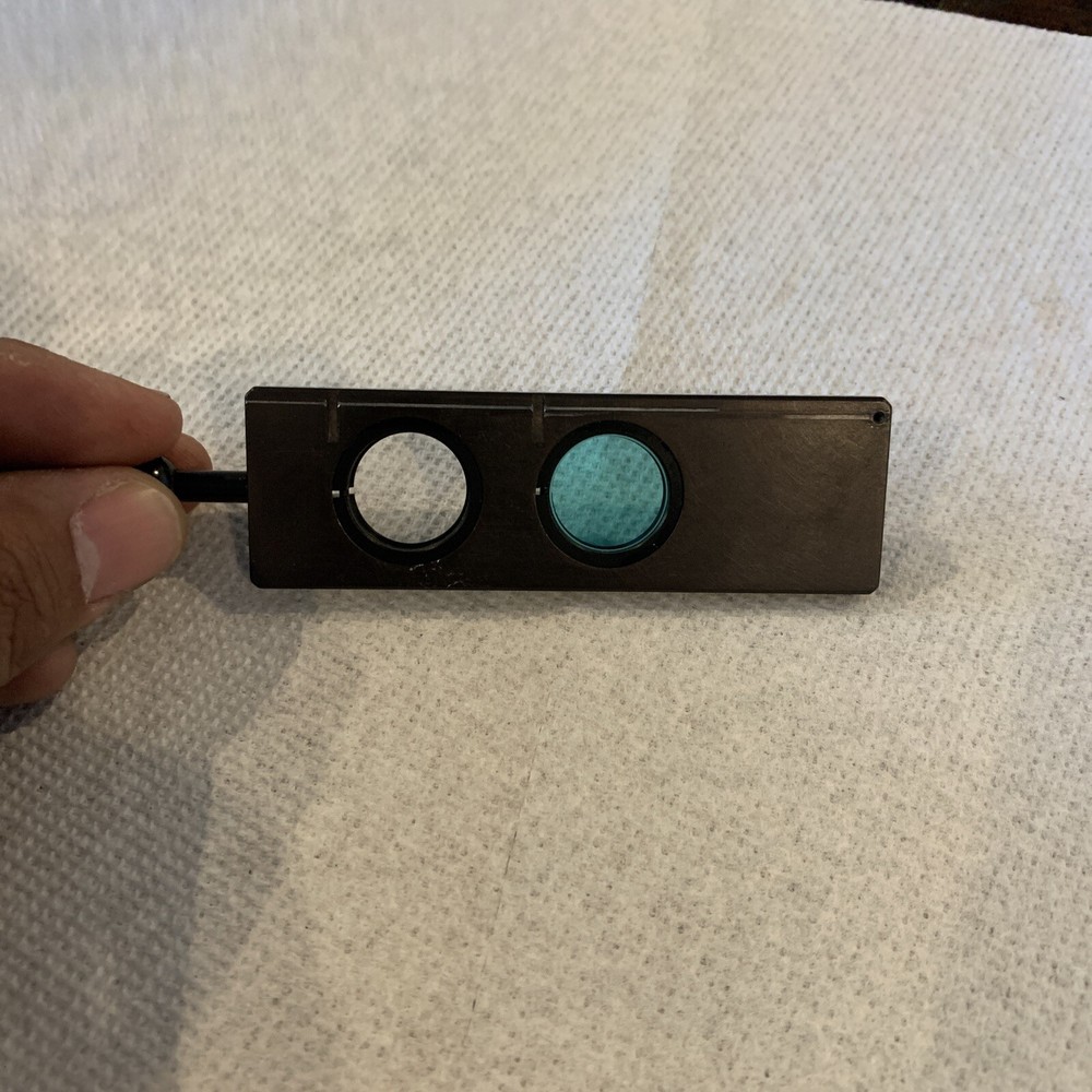 MICROSCOPE PART ZEISS GERMANY IM FILTER SLIDE BLUE OPTICS