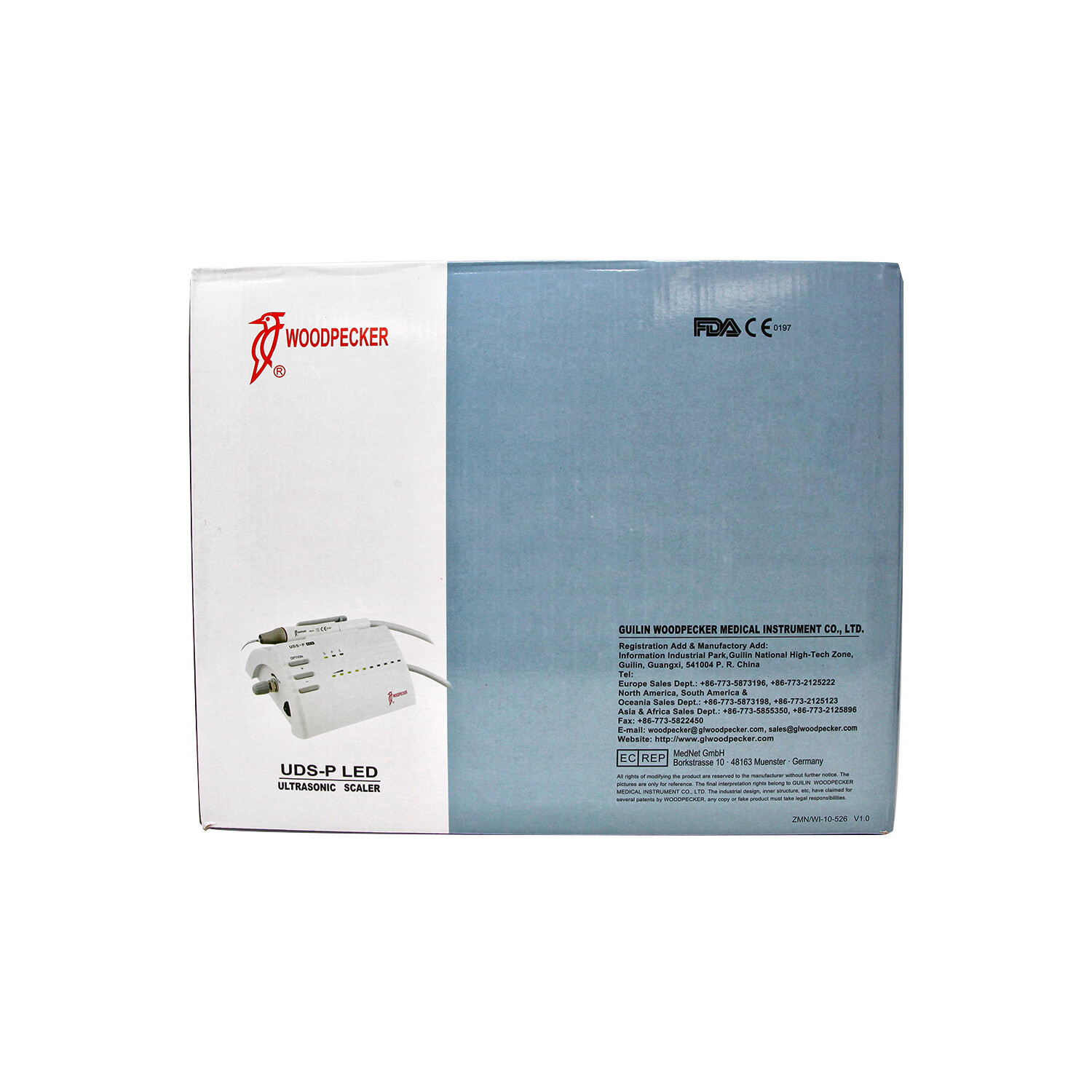 Original Woodpecker UDS-P LED Dental Ultrasonic Piezo Scaler Cavitron 6 Tips FDA